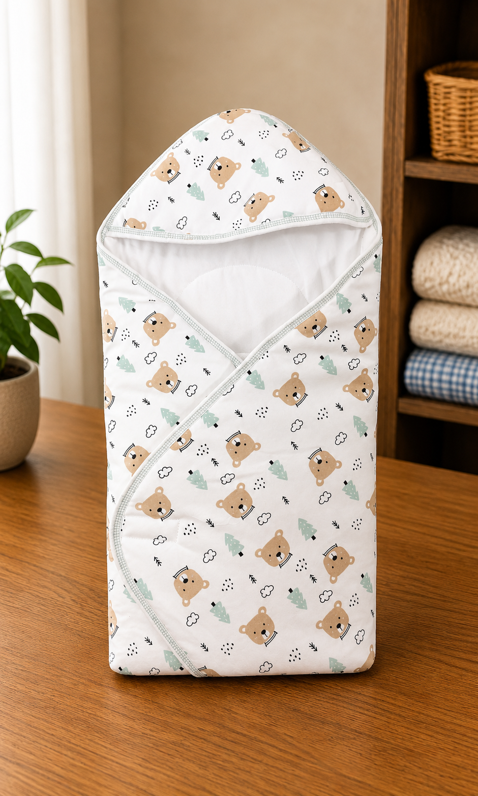 Cradle Soft cotton open Hooded wrapping