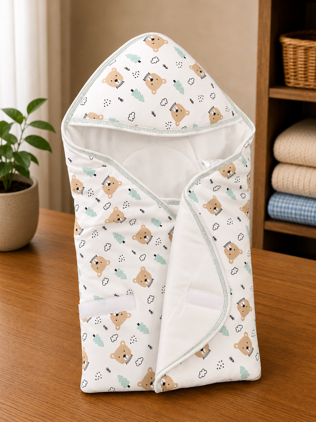 Cradle Soft cotton open Hooded wrapping