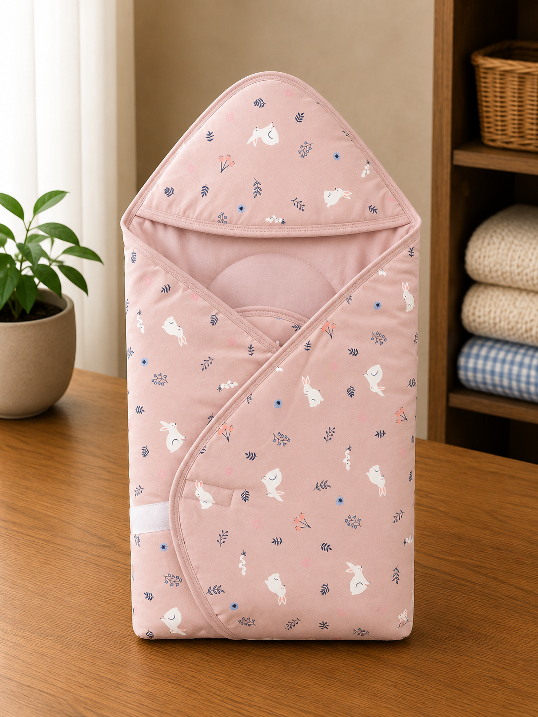 Cradle Soft cotton open Hooded wrapping