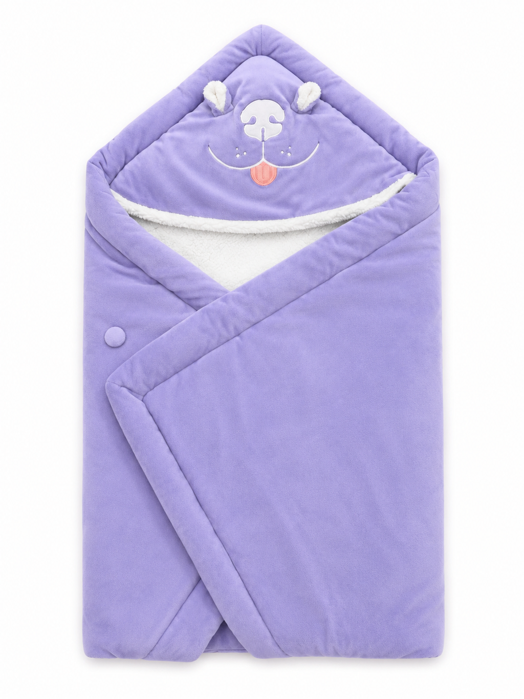 Yellow Apple Fur inside Warm wrapover - lavender