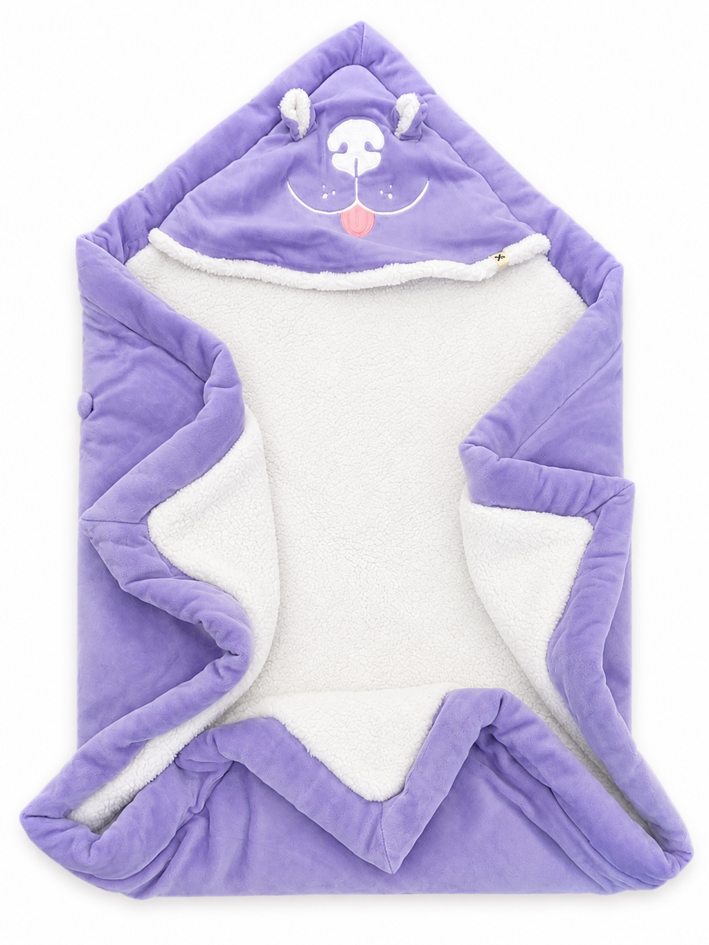 Yellow Apple Fur inside Warm wrapover - lavender