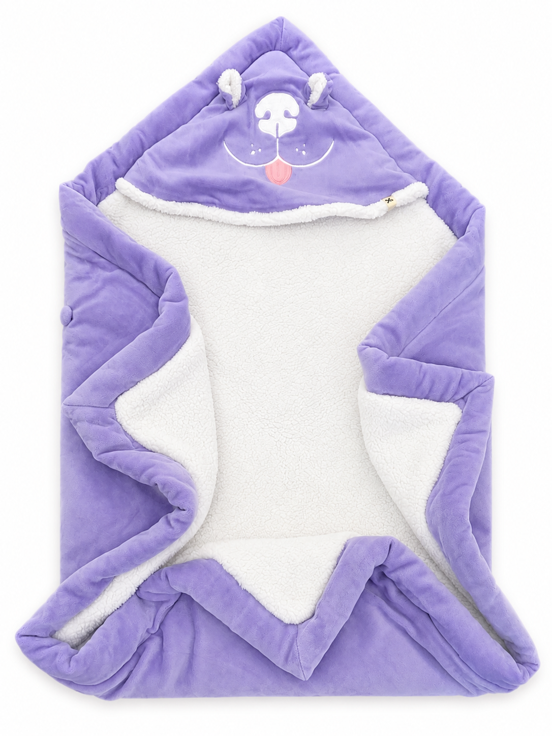 Yellow Apple Fur inside Warm wrapover - lavender