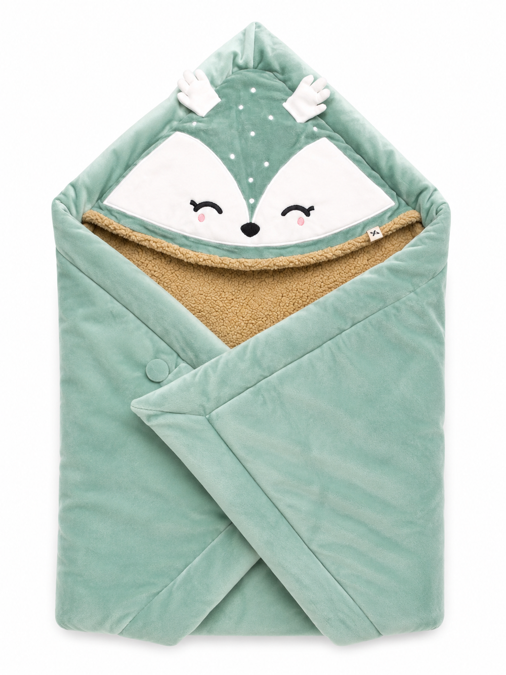 Yellow Apple Fur inside Warm wrapover- Green