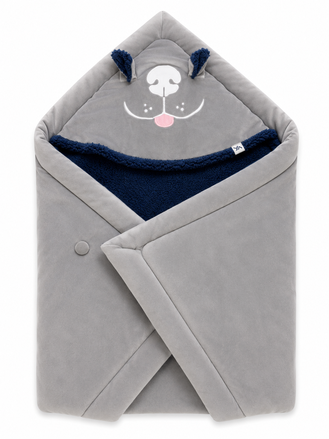 Yellow Apple Fur inside warm wrapover- Grey