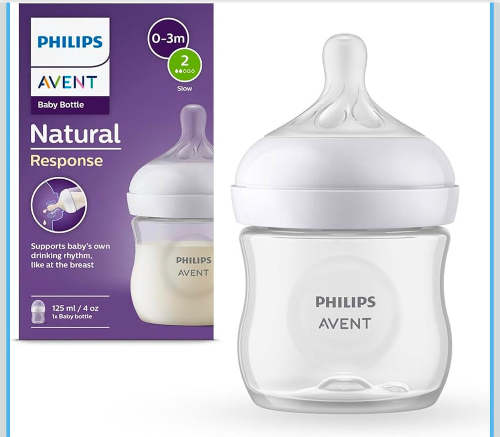 Philips avent Natural response baby feeding bottle-125ml for newborns and up, Bpa Free