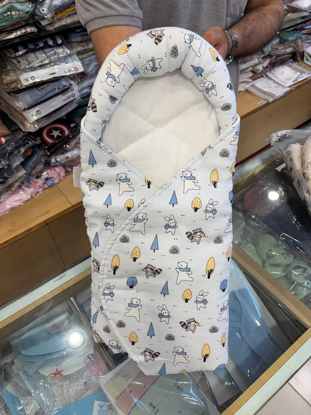 Cradle cotton Newborn wrapper (velcro)