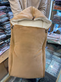 Warm hugs full fur side zip sleeping bag (golden)