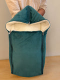 Warm hugs full fur side zip sleeping bag (Green)