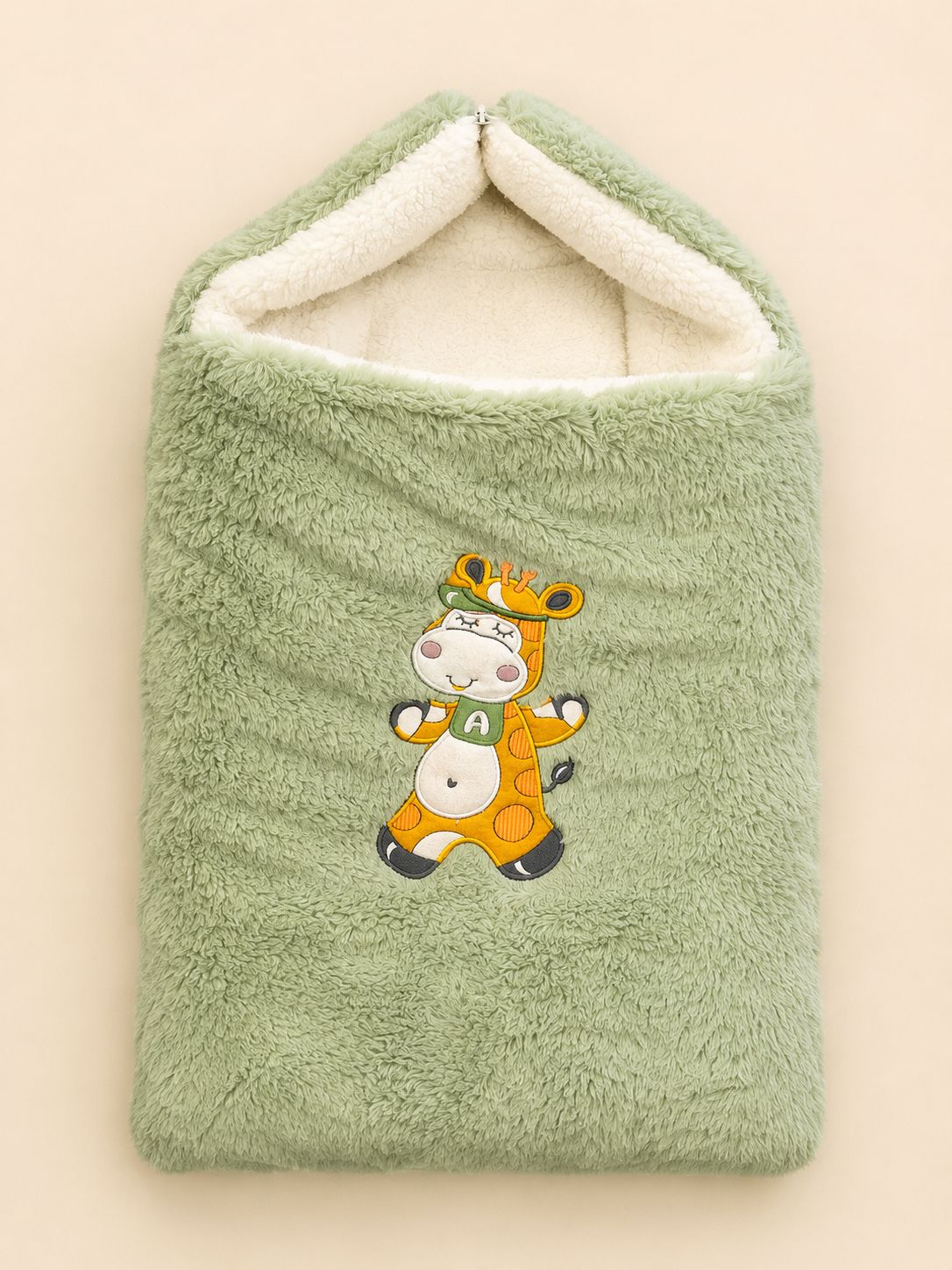 Cradle side zip full fur sleeping bag