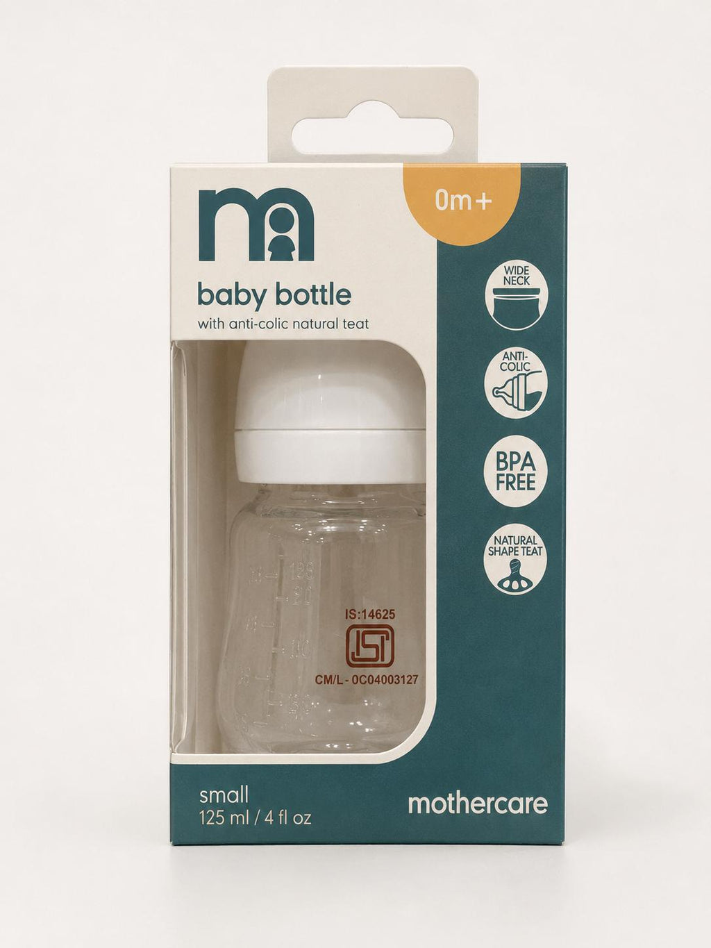 Mothercare baby feeding bottle - 125ml - BPA Free