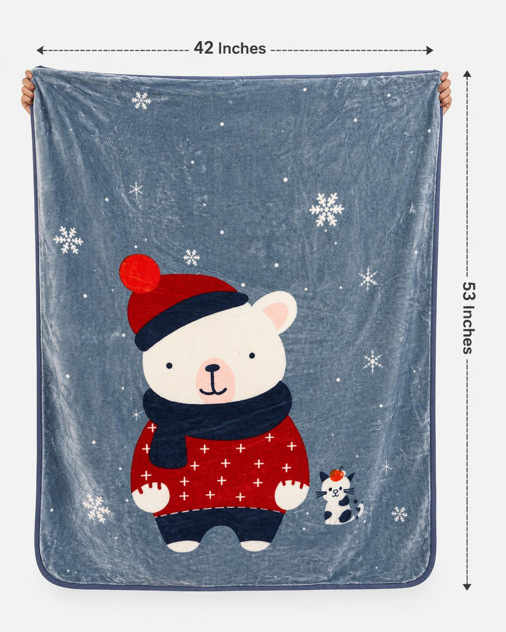 Baby double ply warm mink blanket (snowflake design)