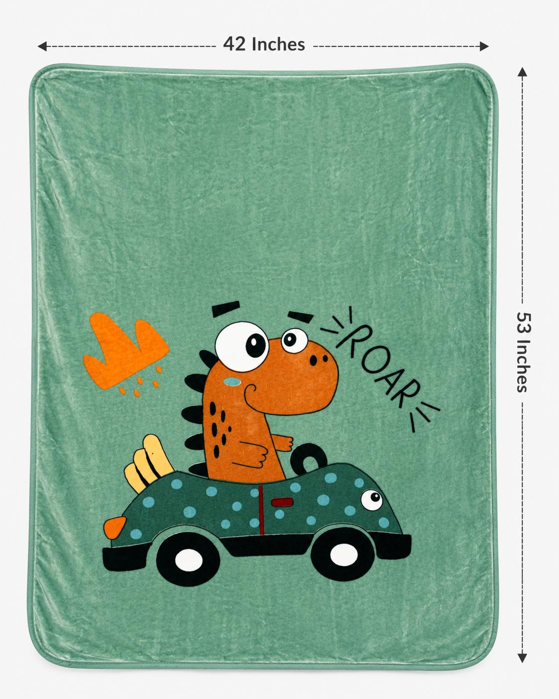 Baby double ply warm mink blanket (green)