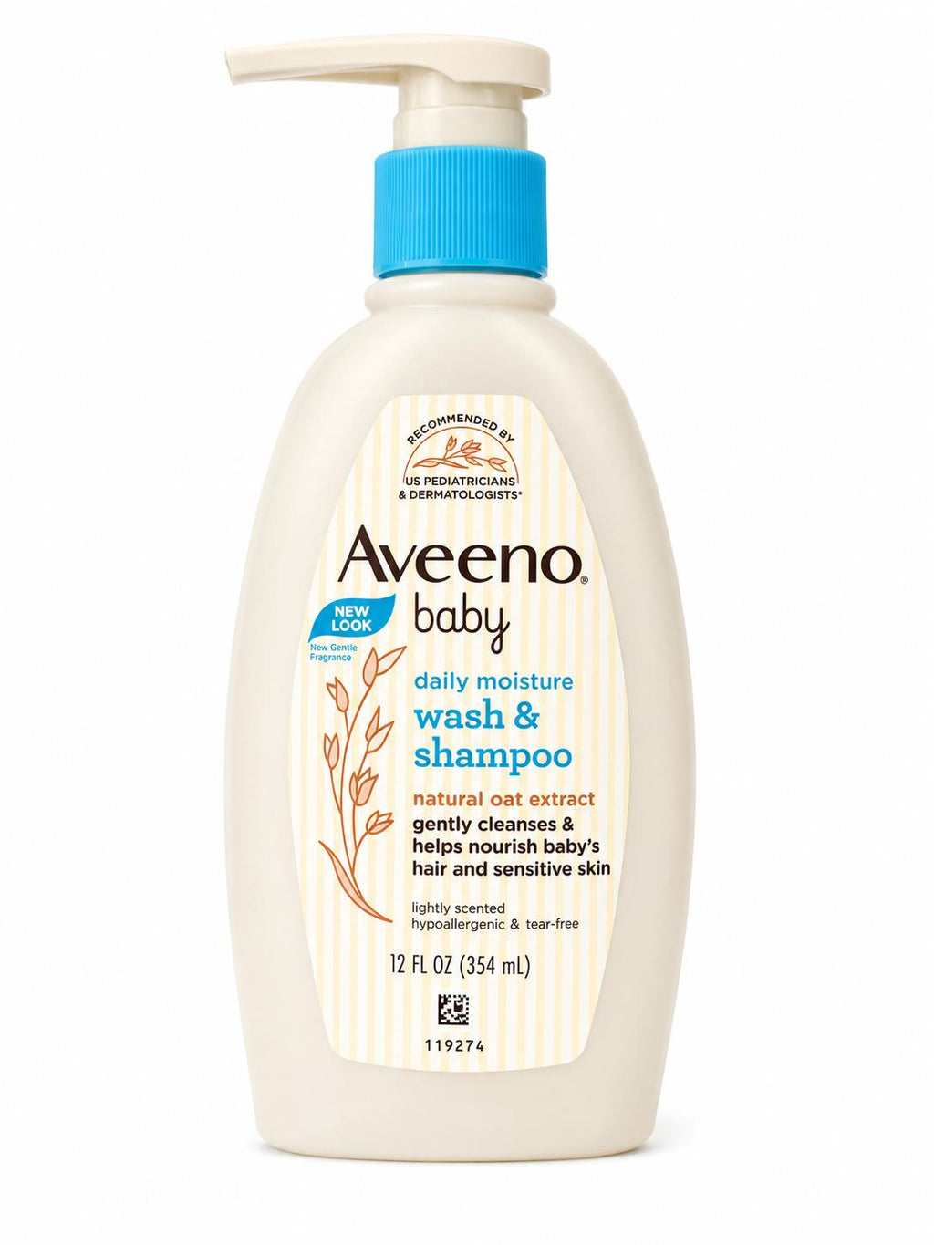 Aveeno baby daily moisture wash & shampoo 354ml