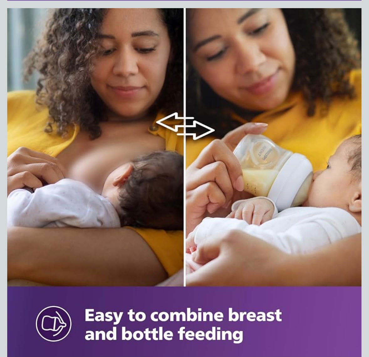 Philips avent Natural response baby feeding bottle-125ml for newborns and up, Bpa Free