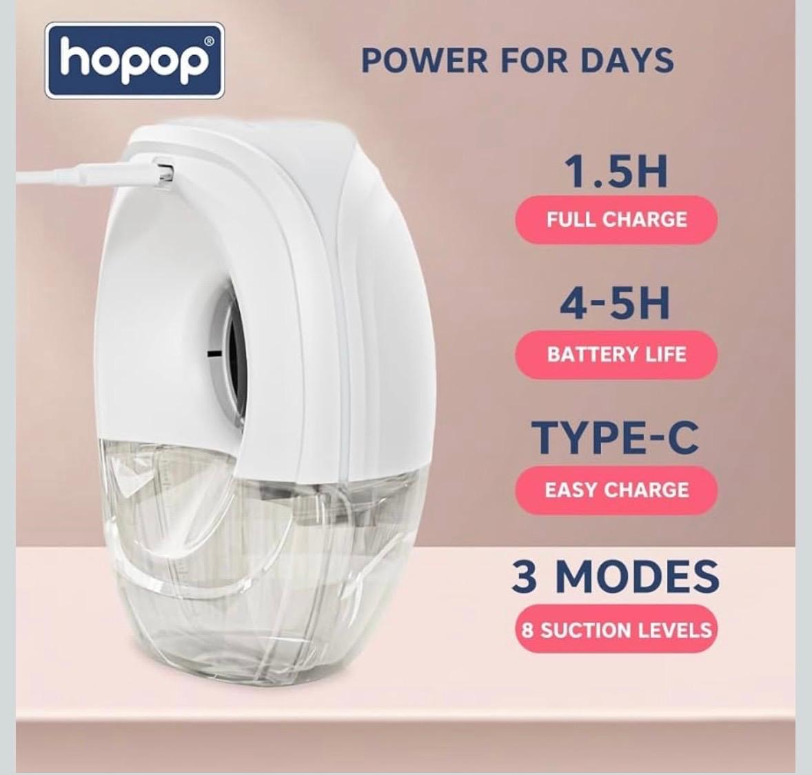 Hopop wearable breast pump - hands free-160ml