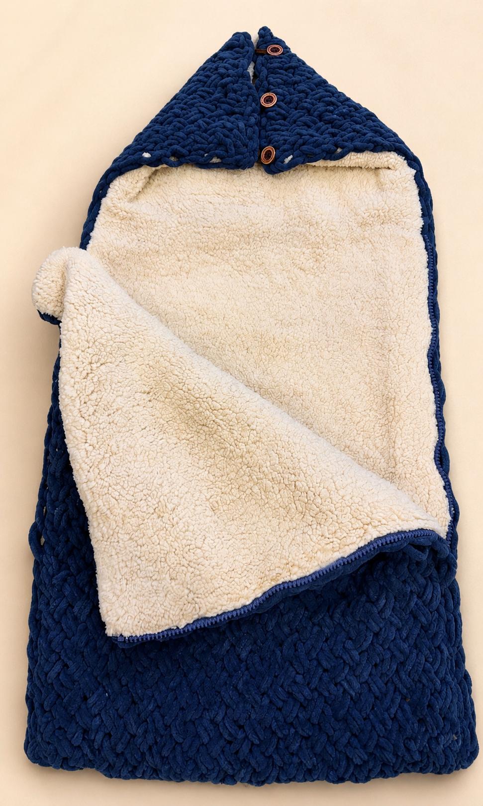 Yellow apple side zip fur sleeping bag