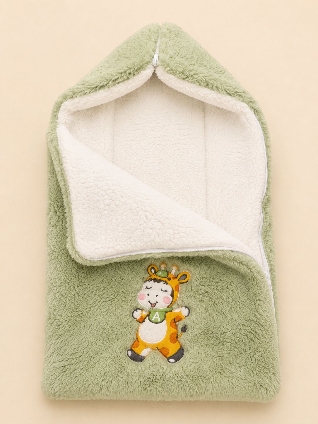 Cradle side zip full fur sleeping bag