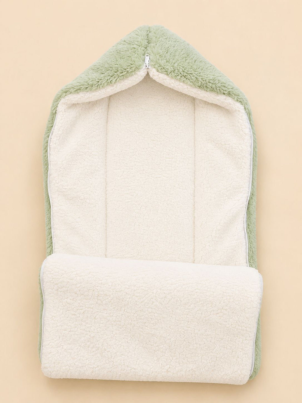 Cradle side zip full fur sleeping bag
