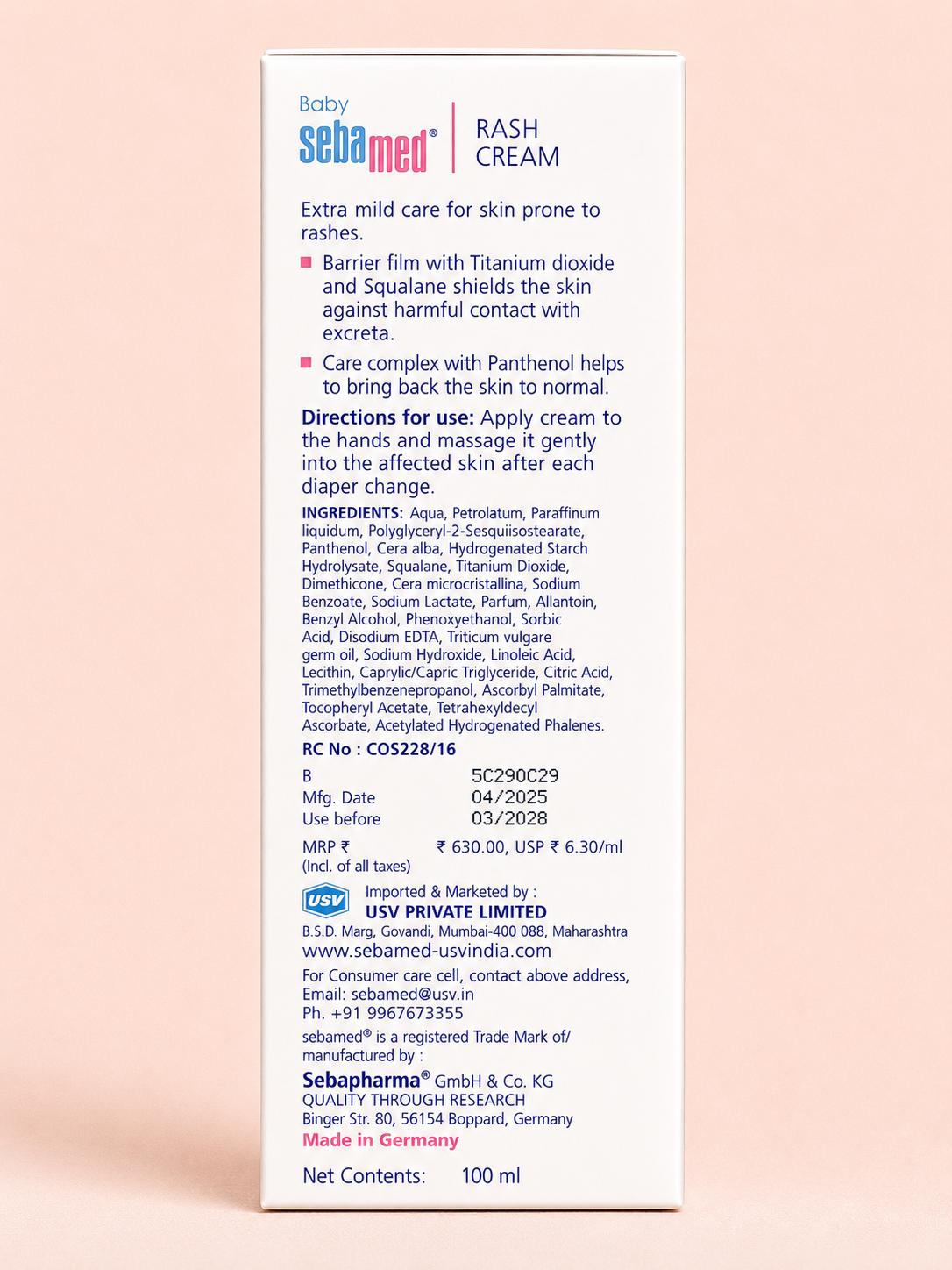 Sebamed Rash cream for rashes- ph5.5 - clinically tested