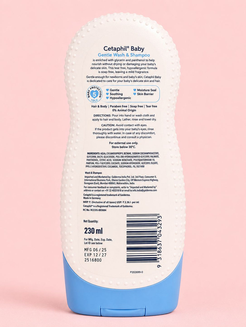 Cetaphil baby gentle wash & shampoo - 230ml