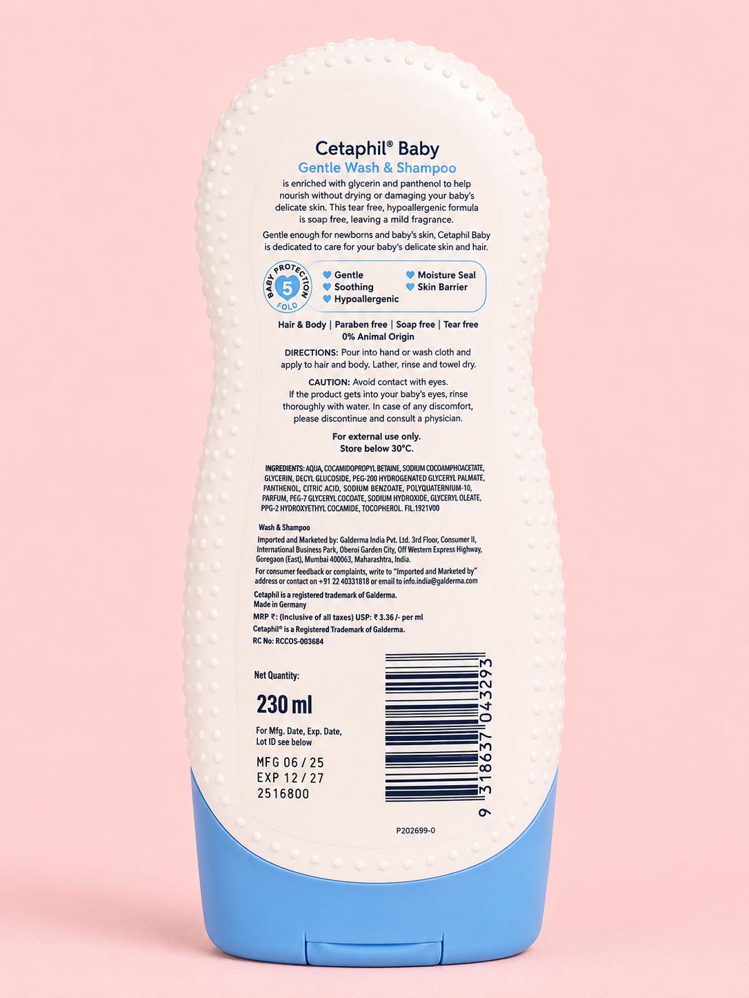 Cetaphil baby gentle wash & shampoo - 230ml