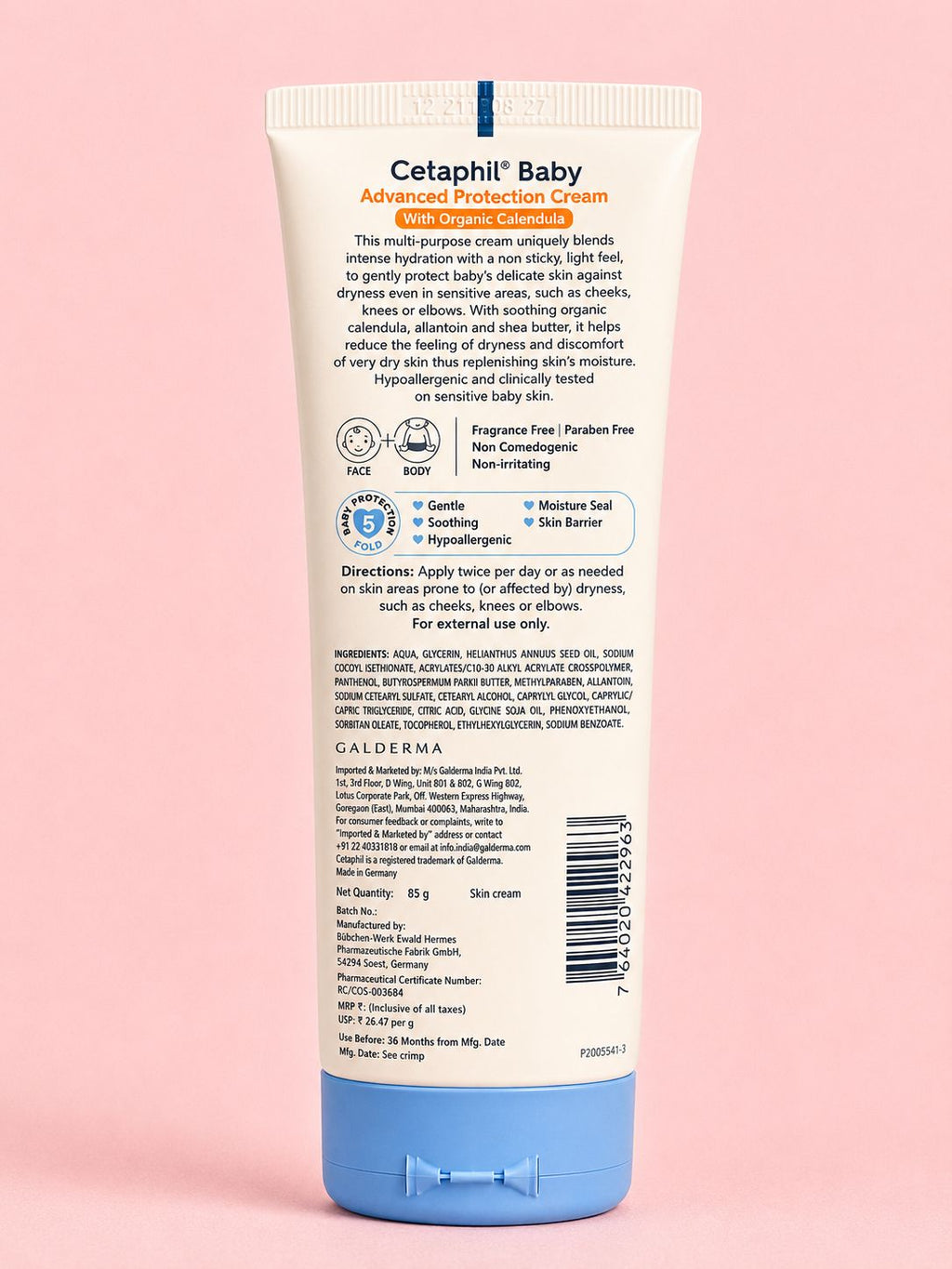 Cetaphil advanced protection cream with organic calendula 85g