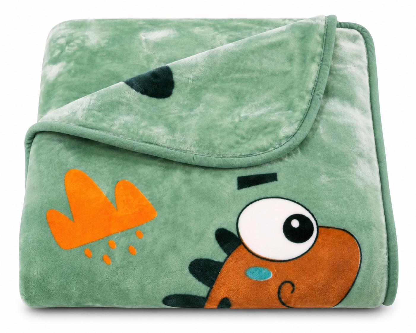 Baby double ply warm mink blanket (green)