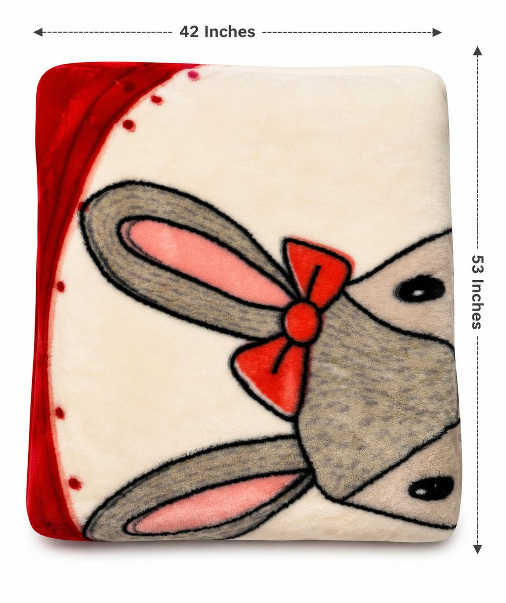 Baby double ply warm mink blanket ( Rabbit)