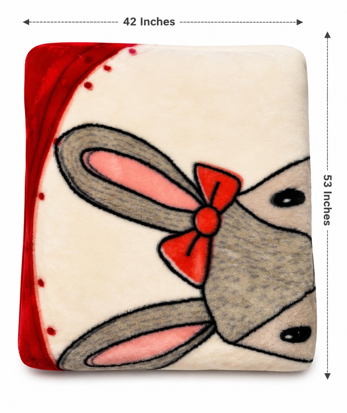 Baby double ply warm mink blanket ( Rabbit)