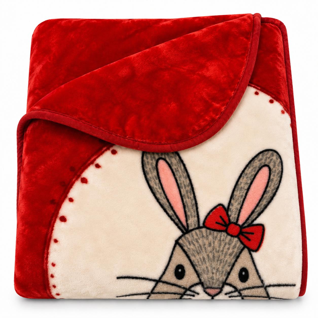 Baby double ply warm mink blanket ( Rabbit)
